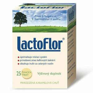 LactoFlor 25 žuvacích tabliet vyobraziť