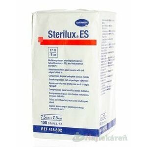 Sterilux ES kompres nesterilný 17 vlákien 8 vrstiev 7, 5cm x 7, 5cm 100 ks vyobraziť