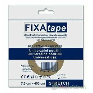 FIXAtape samofixačné elastické ovínadlo STRETCH kompresné, bez latexu (7, 5cmx450cm) 1ks vyobraziť