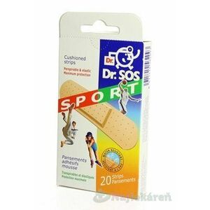Dr. SOS ŠPORT náplasť prúžky mix vodeodolné (72x19mm) 20ks vyobraziť