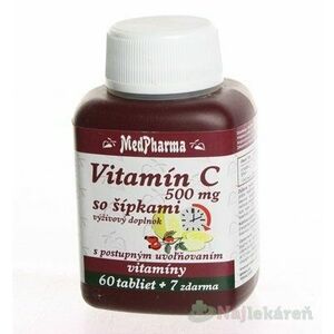 MedPharma Vitamín C 500 mg so šípkami 67 tablet vyobraziť
