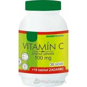 EDENPharma Vitamín C 100 mg príchuť jahoda 40 tabliet vyobraziť