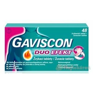 GAVISCON DUO EFEKT žuvacie tablety vyobraziť