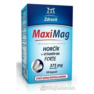 Zdrovit MaxiMag Horčík a B6 50 kapsúl vyobraziť