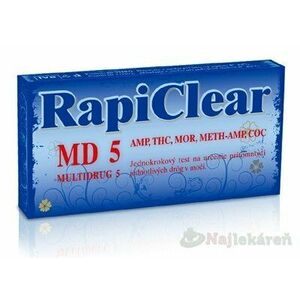 RapiClear MD 5 (MULTIDRUG 5) IVD, test drogový na samodiagnostiku 1ks vyobraziť