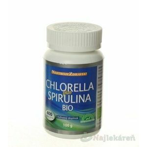 Nástoje zdraví Chlorella Plus Spirulina Bio 400 tbl. vyobraziť