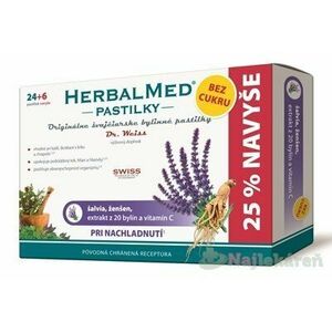 Simply You Herbal Med BEZ CUKRU šalvia ženšen vitamín C 30 pastiliek vyobraziť