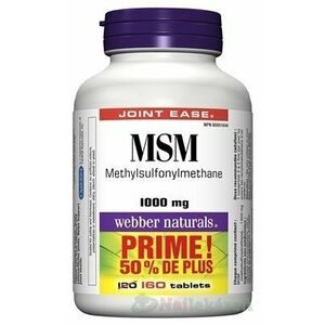 Webber Naturals MSM 1000 mg BONUS 160 tabliet, Akcia vyobraziť
