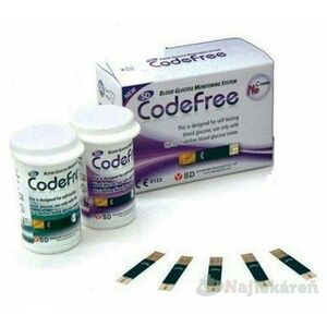Prúžky testovacie ku glukomeru SD CodeFree 2x25ks (50ks) vyobraziť