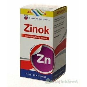 Dobré zo Slovenska Zinok 15 mg 40 tabliet vyobraziť