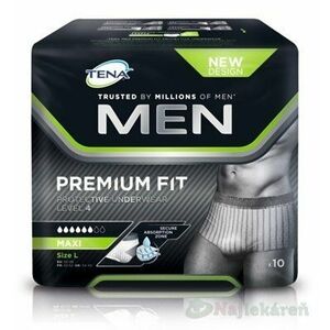TENA Men Protective Underwear Level 4 L pánske naťahovacie inkontinenčné nohavičky 10ks vyobraziť