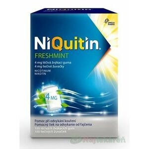 NiQuitin Freshmint 4mg žuvačky proti fajčeniu 100 ks, Akcia vyobraziť