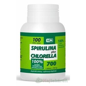 V Spirulina + chlorella 100 tabliet vyobraziť