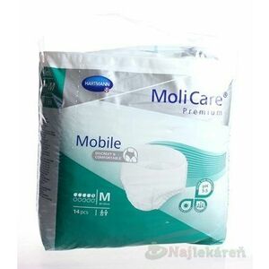 MoliCare Premium Mobile 5 kvapiek M zelené, plienkové nohavičky naťahovacie, 14ks vyobraziť
