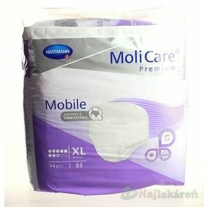 MoliCare Premium Mobile 8 kvapiek XL fialové, plienkové nohavičky naťahovacie, 14ks vyobraziť