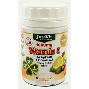 JutaVit Vitamín C 1000 mg so šípkami + vitamín D3, 100 ks vyobraziť