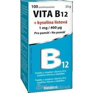 Vita B12 + kyselina listová 1 mg/400mcg 100 tabliet, Akcia vyobraziť