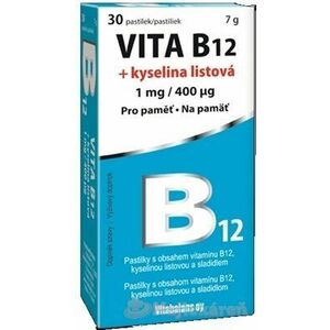 Vita B12 + kyselina listová 1 mg/400mcg 30 tabliet vyobraziť