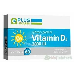 PLUS LEKÁREŇ Vitamín D3 2000 IU 60ks vyobraziť