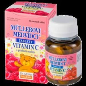 MÜLLEROVE medvedíky - vitamín C s príchuťou malín 45tbl vyobraziť