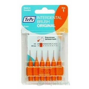 TePe Originál medzizubné kefky na dentálnu starostlivosť 0, 45 mm, 6ks (oranžové), Akcia vyobraziť