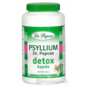 DR. POPOV PSYLLIUM DETOX výživový doplnok, 120ks vyobraziť
