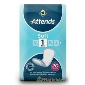 ATTENDS Soft Mini 1 inkontinenčné vložky, savosť 299ml, veľkosť 21, 5cm, 20ks vyobraziť