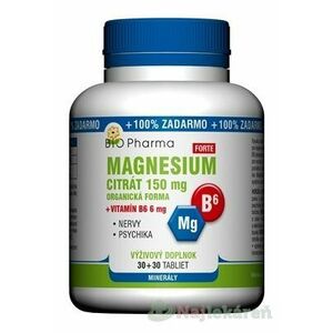 BIO Pharma Magnesium citrát 150mg + Vitamín B6 vyobraziť
