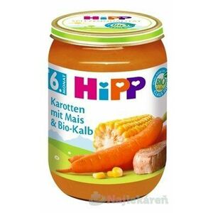 HiPP Bio príkrm mrkva s kukuricou a teľacím mäsom 190g vyobraziť