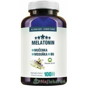 Pharma Activ MELATONIN + Mučenka + Meduňka + B6 - Pharma Activ Melatonín Mučenka Medovka B6 100 tabliet vyobraziť
