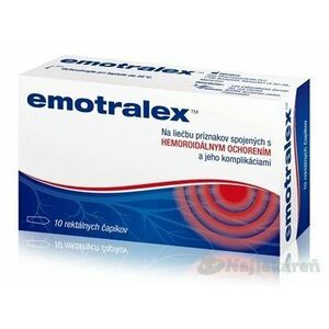 Emotralex rektálne čapíky na liečbu hemoroidov 10 ks vyobraziť
