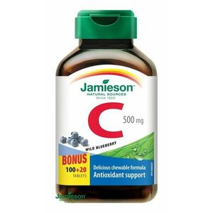 Jamieson Vitamín C 500 mg tablety na cmúľanie s príchuťou čučoriedky 120 tbl., Exspirácia!, Akcia vyobraziť