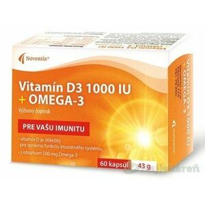 Noventis Vitamín D3 1000 IU + Omega-3, 60 ks vyobraziť