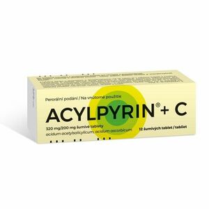 Acylpyrin + C proti bolesti a horúčke 12 šumivých tabliet vyobraziť