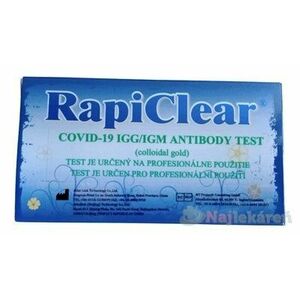 RapiClear COVID-19 IgG/IgM test na detekciu protilátok 1set vyobraziť