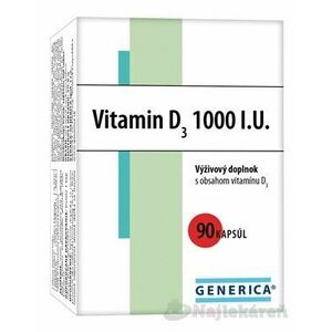 GENERICA Vitamin D3 1000 I.U. vyobraziť