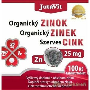 JutaVit Organický Zinok 25 mg, 100ks vyobraziť