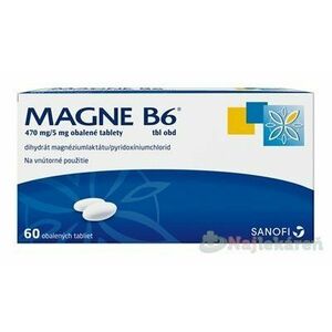 MAGNE-B6 470 mg/5 mg nedostatok horčíka 60 tabliet vyobraziť