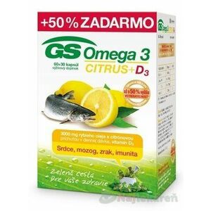 GS Omega 3 CITRUS + D3, 90ks vyobraziť