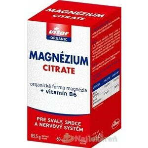 VITAR MAGNÉZIUM CITRATE + vitamín B6 tabliet 60 ks, Akcia vyobraziť