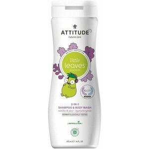 ATTITUDE Detské telové mydlo a šampón (2v1) Little leaves s vôňou vanilky a hrušky 473 ml vyobraziť