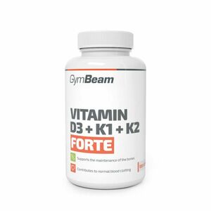 Vitamín D3+K1+K2 Forte - GymBeam, 120cps vyobraziť