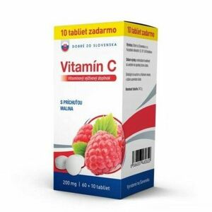 DOBRÉ Z SK Vitamín C 200 mg príchuť malina 60 + 10 tabliet ZADARMO vyobraziť