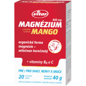 VITAR Magnézium 400 mg + vitamíny B6 a C 20 vrecúšok vyobraziť