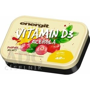 energit VITAMIN D3 + ACEROLA vitamínové tablety s príchuťou brusnica 1x42 ks vyobraziť
