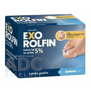 EXOROLFIN liečivý lak na nechty 5 % lum (fľ.skl.jantárová+30 tamp.+10 špachtlí+30 pilník.) 1x2, 5 ml vyobraziť