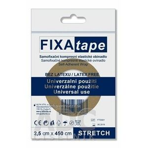 FIXAtape samofixačné elastické ovínadlo STRETCH kompresné, bez latexu 2, 5cm x 450cm, 1x1 ks vyobraziť