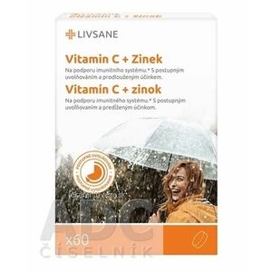 LIVSANE Vitamín C + Zinok tbl s postupným uvoľňovaním 1x60 ks vyobraziť