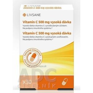 LIVSANE Vitamín C 500 mg vysoká dávka cps s postupným uvoľňovaním 1x30 ks vyobraziť