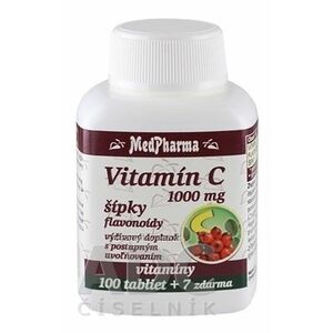 MedPharma VITAMÍN C 1000 mg so šípkami tbl (s postupným uvoľňovaním) (100+7 zadarmo) 1x107 ks vyobraziť